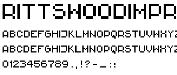 RittswoodImpresive Regular font