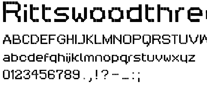 RittswoodThreeOranges Regular font