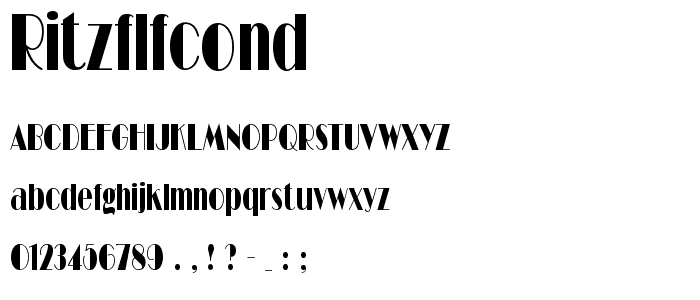 RitzFLFCond font