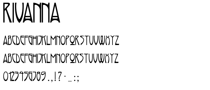 Rivanna font