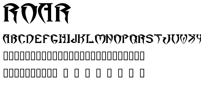 Roar font