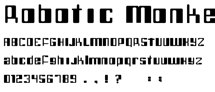 Robotic Monkey 1 font