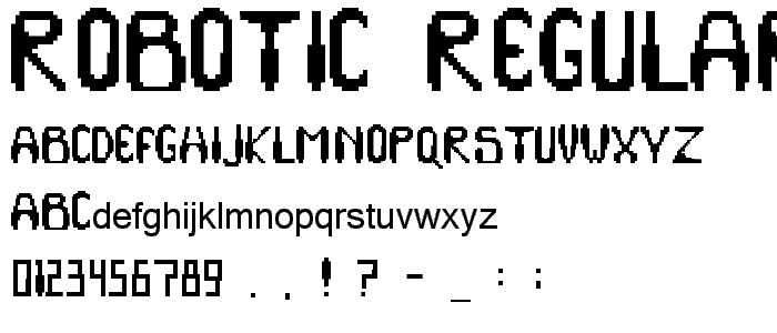 Robotic Regular font