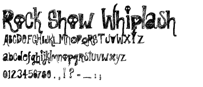 Rock Show Whiplash font