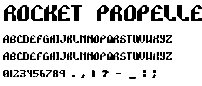 Rocket Propelled font