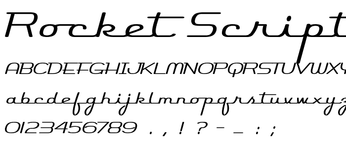 Rocket Script font