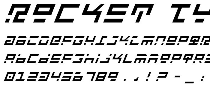 Rocket Type Italic font