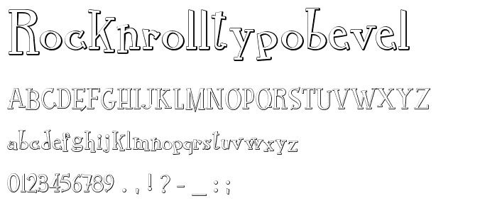 RocknRollTypobevel font