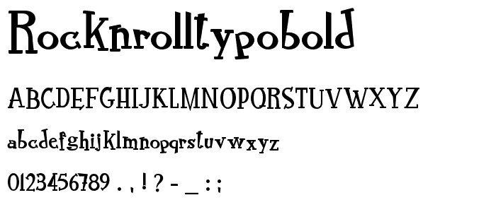 RocknRollTypobold font