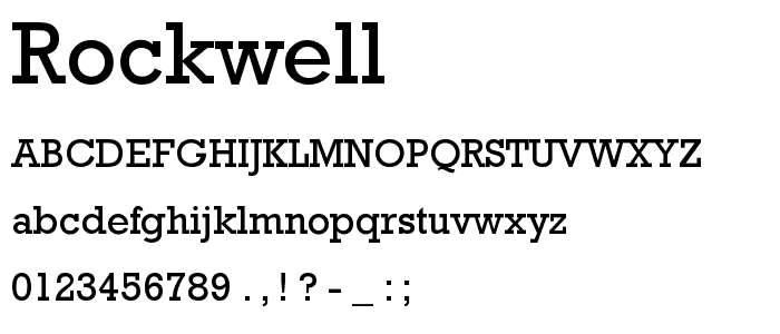 Rockwell font