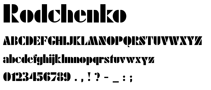 Rodchenko font