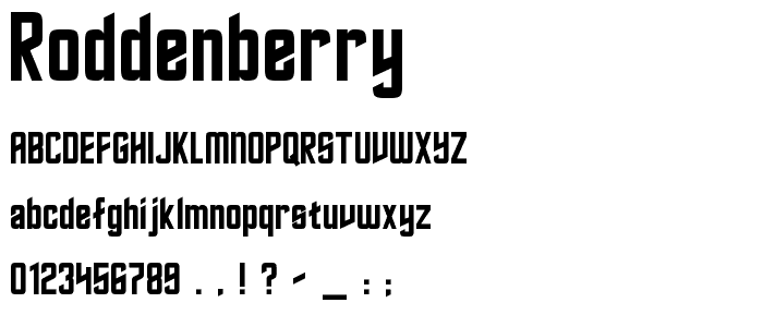 Roddenberry font