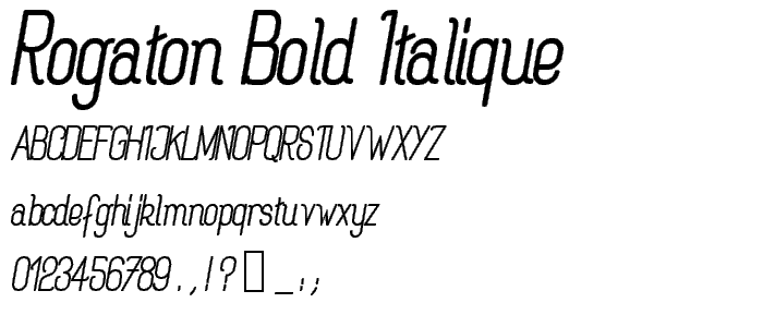 Rogaton Bold Italique font