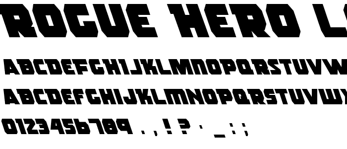 Rogue Hero Left font