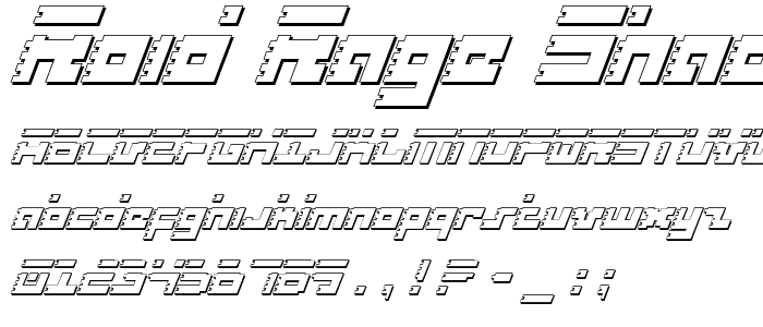 Roid Rage Shadow Italic font