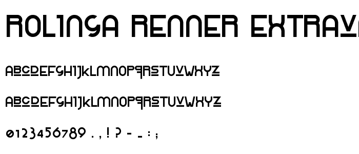 Rolinga Renner Extravaganza font