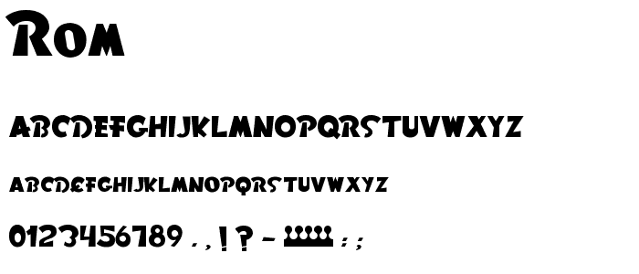 Rom font