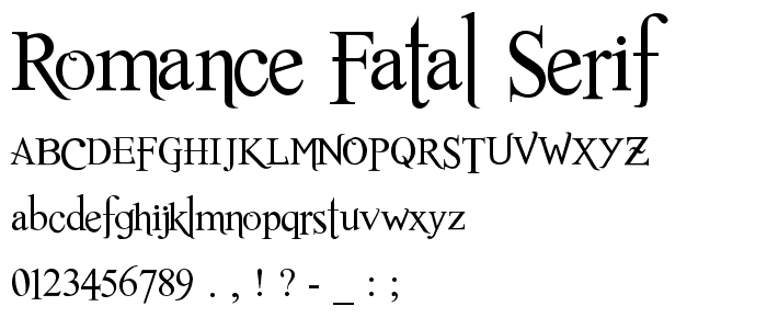 Romance Fatal Serif font