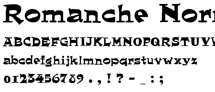 Romanche Normal font