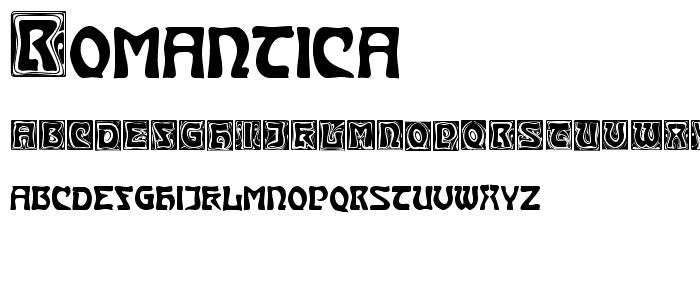 Romantica font