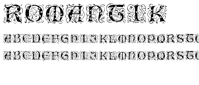 Romantik font