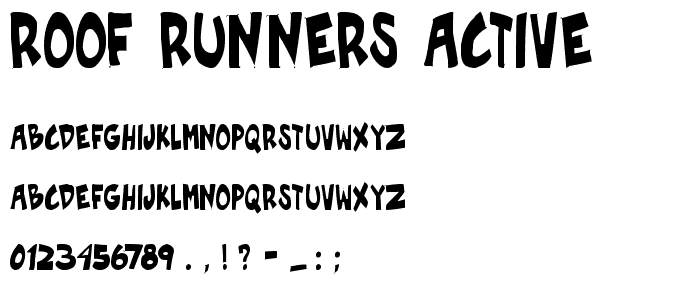 Roof runners active font