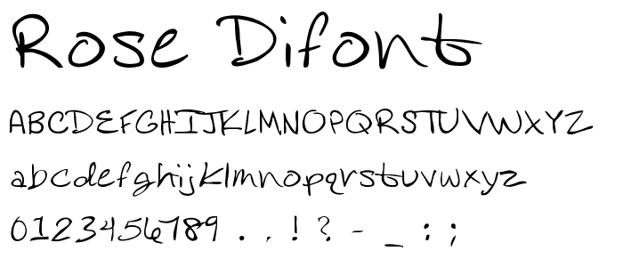 Rose DiFont font