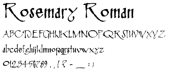 Rosemary Roman font