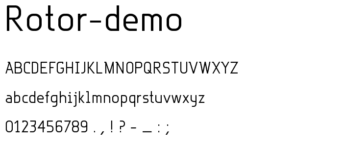 Rotor-Demo font