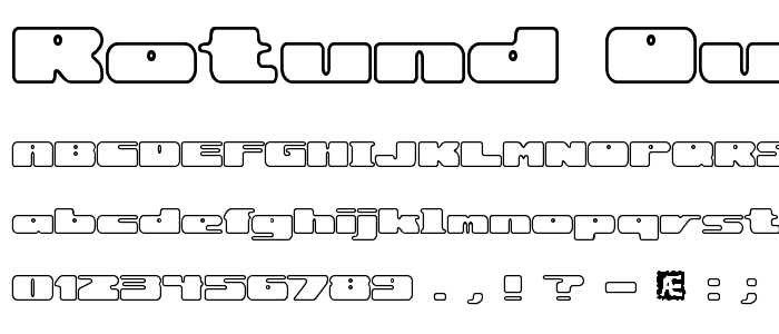 Rotund Outline BRK font