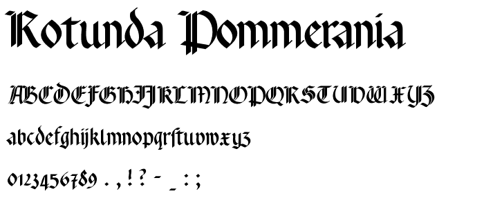 Rotunda Pommerania font