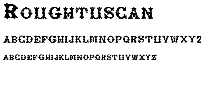 RoughTuscan font