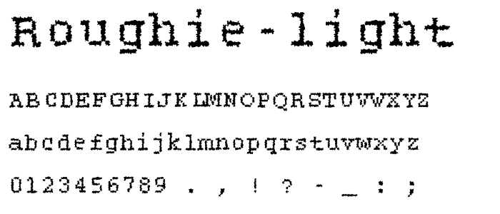 Roughie-Light font