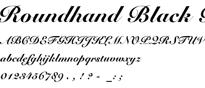 Roundhand Black BT font