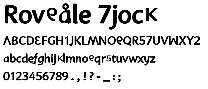 Rovpåle Tjock font