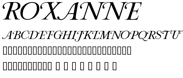 Roxanne font