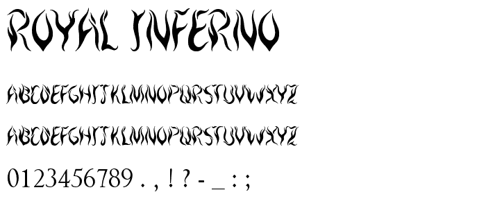 Royal Inferno font