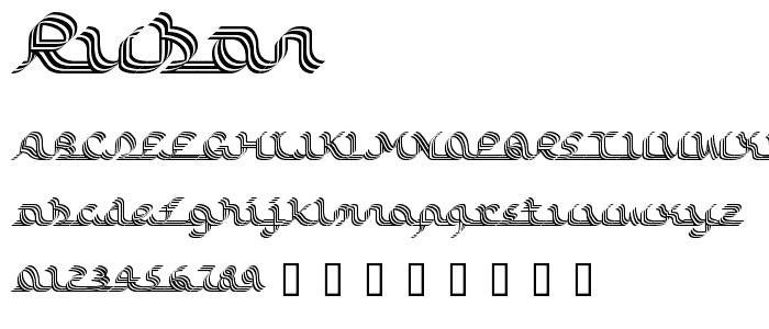 Ruban font