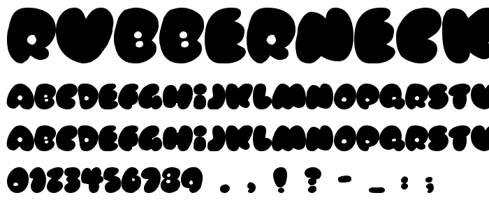 Rubberneck font