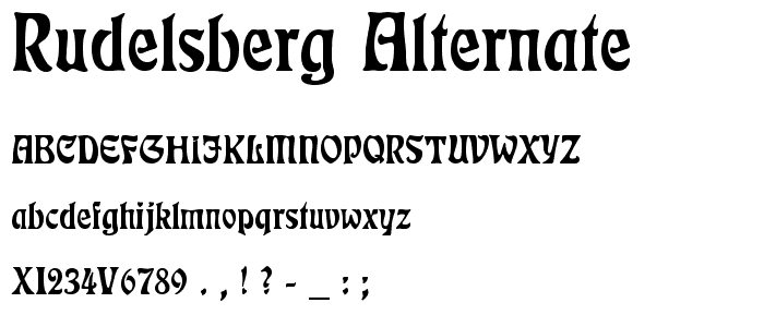 Rudelsberg Alternate font