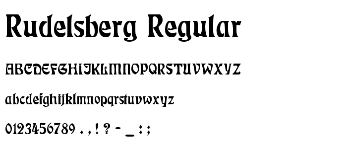 Rudelsberg Regular font