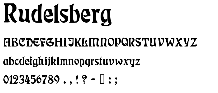 Rudelsberg font