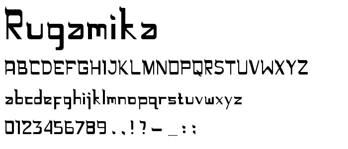 Rugamika font