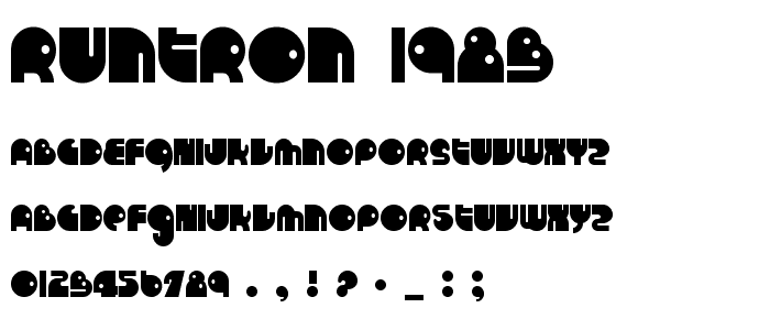 RunTron 1983 font