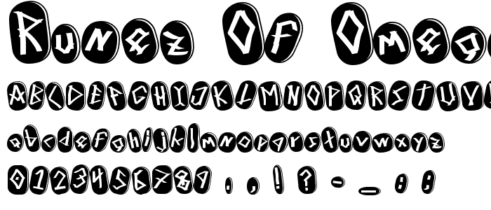 Runez of Omega font