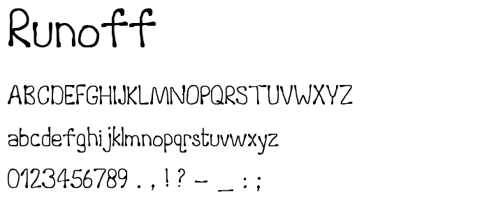 Runoff font