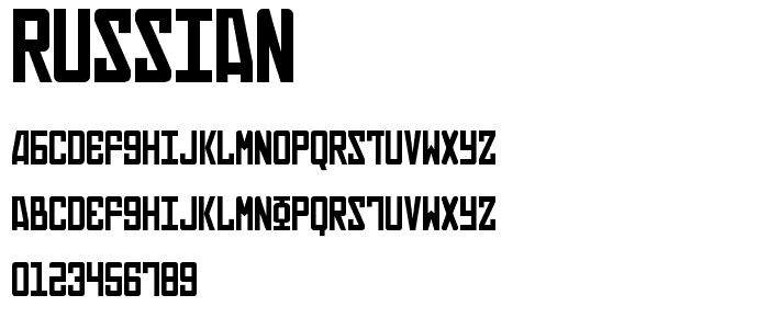 Russian font