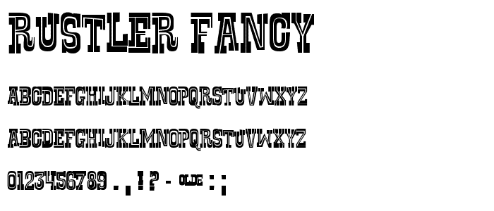 Rustler Fancy font