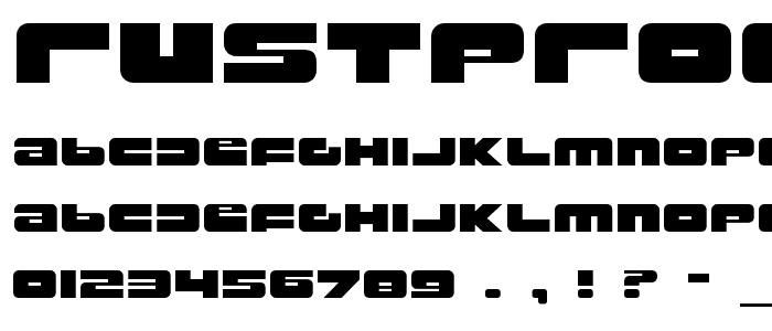 Rustproof Body font