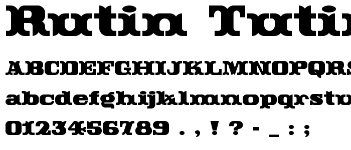 Rutin Tutin NF font